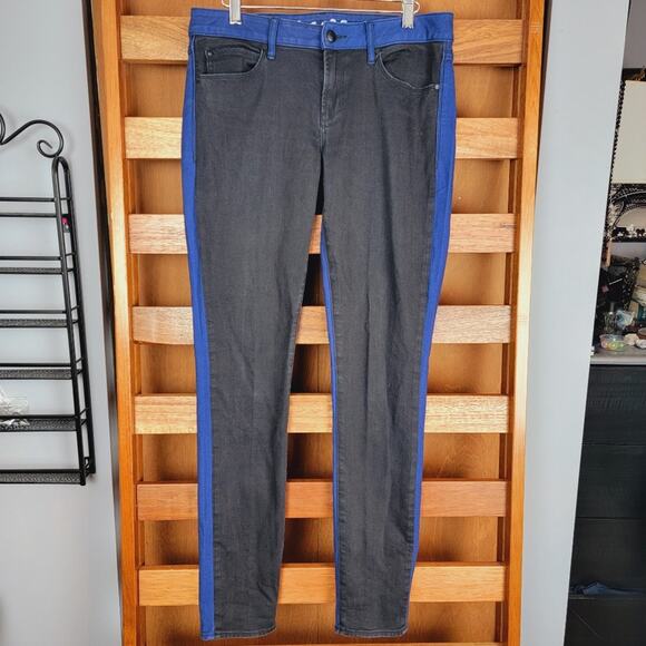Articles of Society Black & Blue Split Skinny Jeans, Sz 28 - Picture 1 of 9